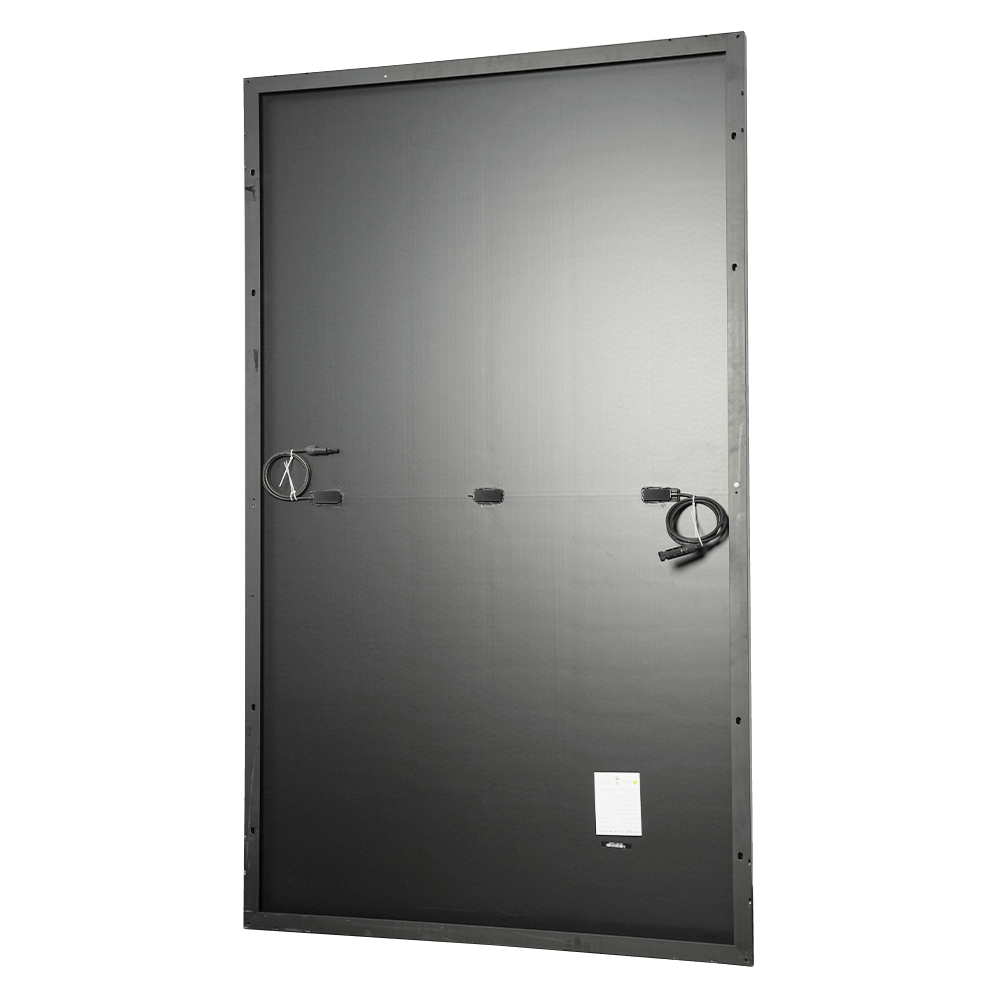 M166H660 350-385W enkel glas, geheel zwart