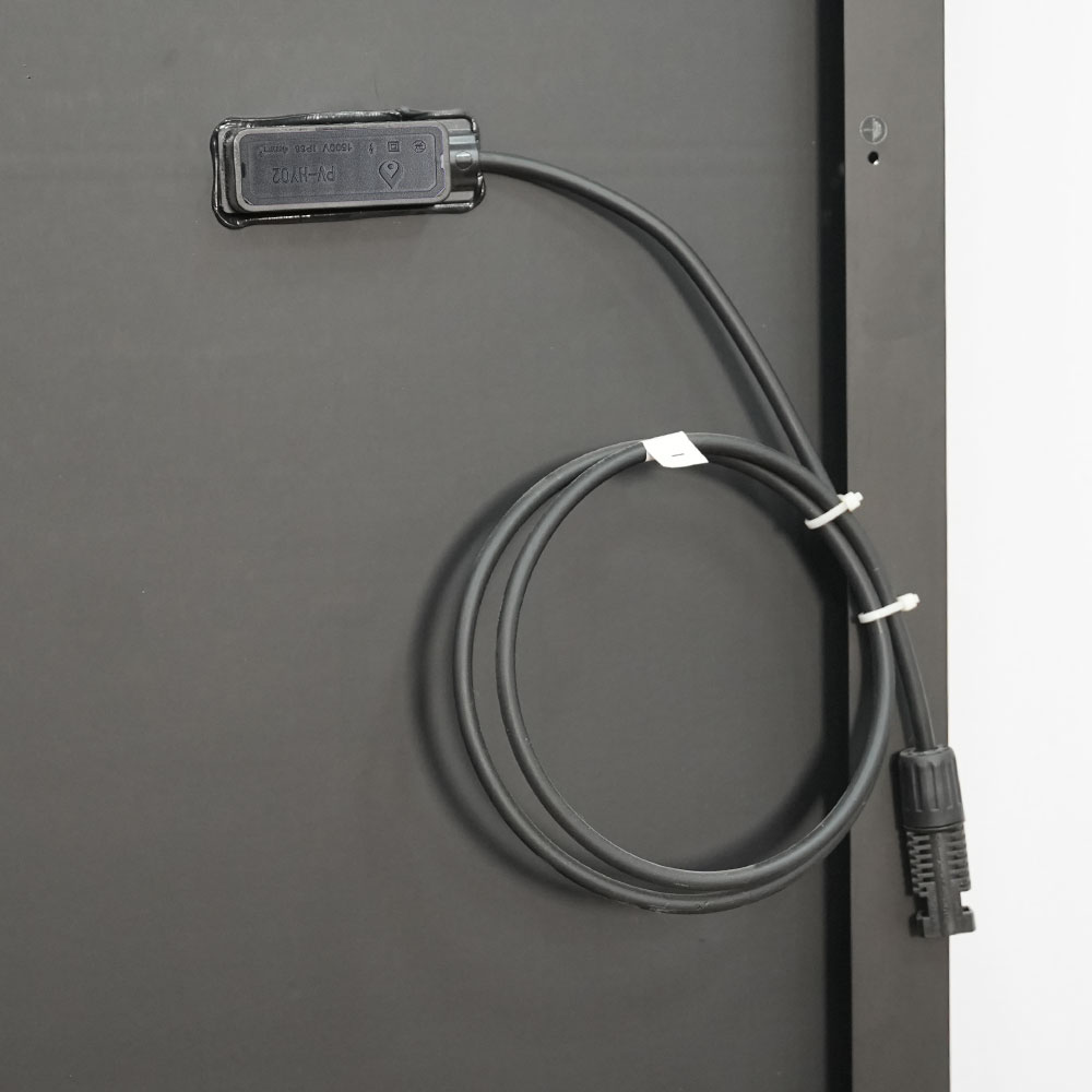 M166H660 350-385W enkel glas, geheel zwart